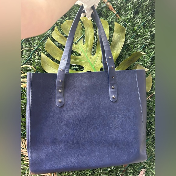 Kenneth Cole Reaction large dark royal blue tote shoulder bag - Picture 3 of 9